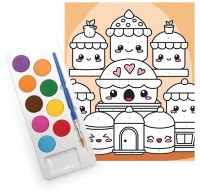 GC Malen nach Zahlen Set Kawaii Cakes 18,5 x 22 cm-2