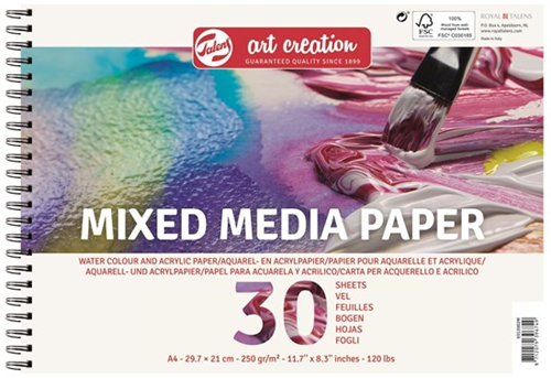 TAC Mixed Media Paper A4 250gr 30 sheets