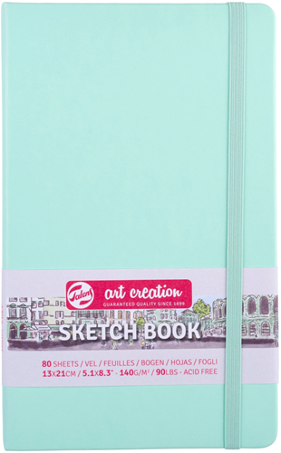 TAC Schetsboek 13x21 cm 140 gr 80 vel Mintgroen
