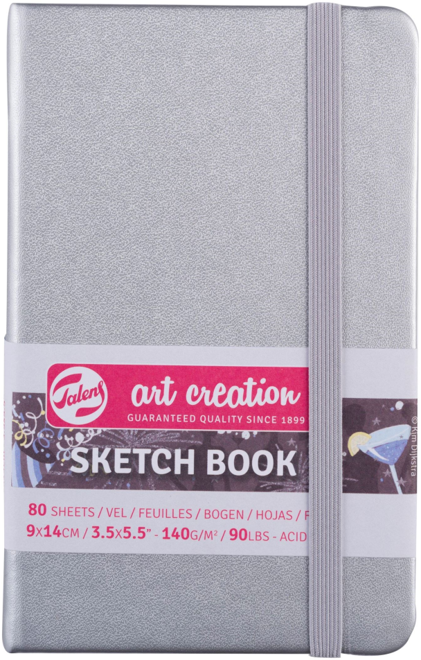 Talens Art Creation Schetsboek 9x14 cm 140gr 80 vel Zilver iHobby