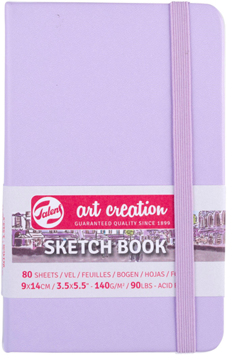 TAC Schetsboek 9x14 cm 140 gr 80 vel Pastel Violet