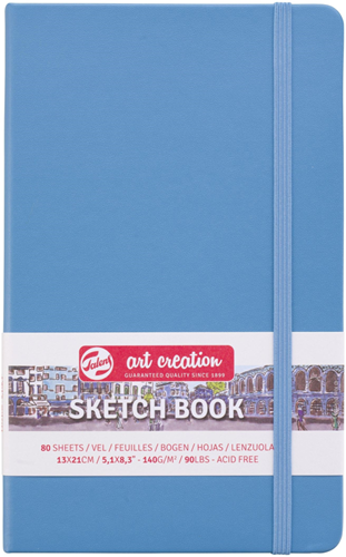 TAC Schetsboek 13x21 cm 140gr 80 vel Blauw