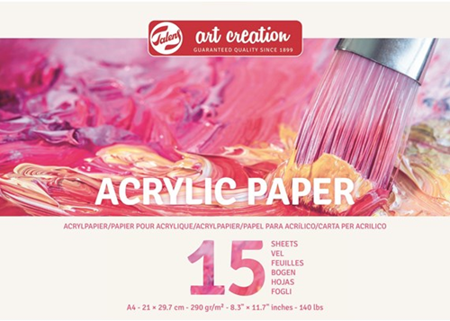TAC Acrylverf Papier A4 290gr 15 vel