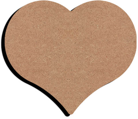 MDF Figuur Hart 15 cm