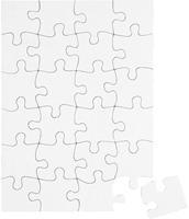 CC Kartonnen Puzzel 15x21 cm Wit 16 stuks