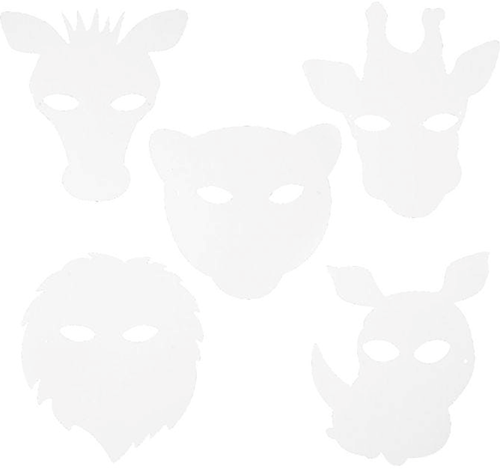TeachMe Papp-Dschungelmasken 16 Stück