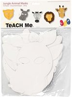 TeachMe Papp-Dschungelmasken 16 Stück-2