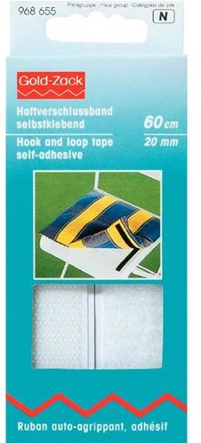Prym Goldzack Klittenband Sluiting Zelfklevend 20 mm Wit
