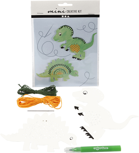 CC Mini Creative Kit Dinosaurus Kleuren en Borduren