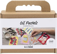 CC Mini Hobbyset Oliepastels Zeevruchten, Grijs, Wit papier