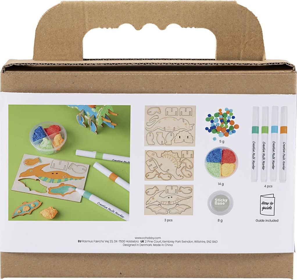 CC Mini Hobby Set Decoration Dinosaur Red, Blue, Green, and Orange iHobby
