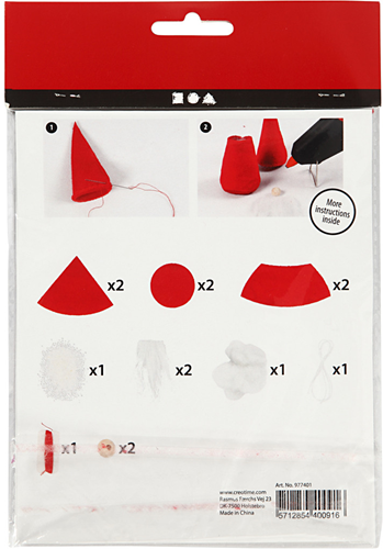CC Mini Creative Kit Kerstkabouters Wit 12 cm 2 stuks-2