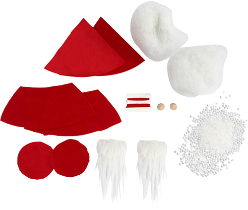 CC Mini Creative Kit Kerstkabouters Wit 12 cm 2 stuks-3