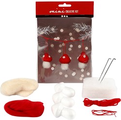 CC Mini Craft Kit, hanging toadstools on a string, H: 5.5 cm, 1 set