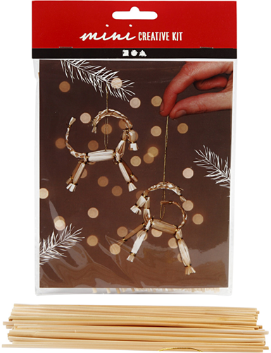 CC Mini Creative Kit Yule Geiten Stro 7 cm 2 stuks