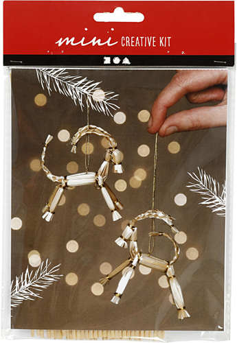 CC Mini Creative Kit Yule Geiten Stro 7 cm 2 stuks-2