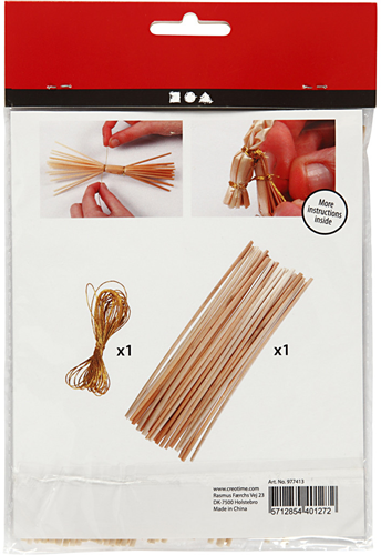 CC Mini Creative Kit Yule Geiten Stro 7 cm 2 stuks-3