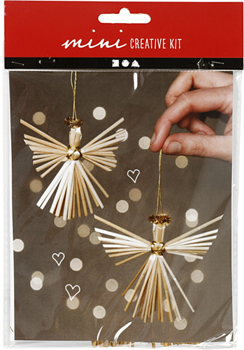 CC Mini Creative Kit Weihnachtsengel Strohhalm 8 cm 2 Stück-3
