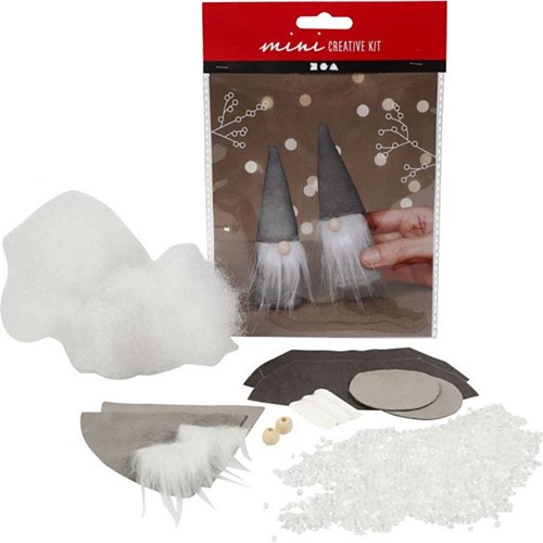 CC Mini Creative Kit Scandanavische Kerstkabouters Grijs 20 cm