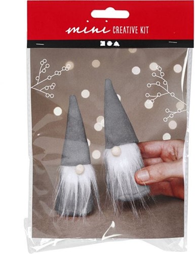 CC Mini Creative Kit Scandanavische Kerstkabouters Grijs 20 cm-2