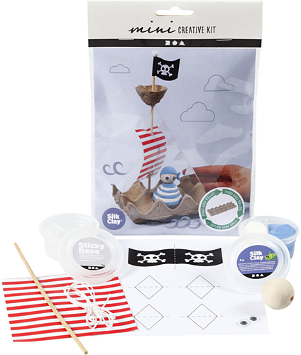 CC Mini Creative Kit Recycle Eierdoos Piratenschip