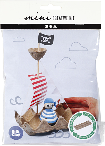 CC Mini Creative Kit Recycle Eierdoos Piratenschip-2