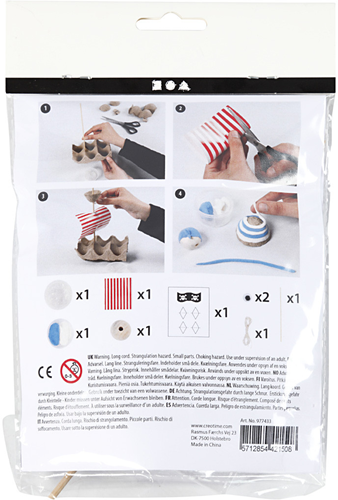CC Mini Creative Kit Recycle Eierdoos Piratenschip-3