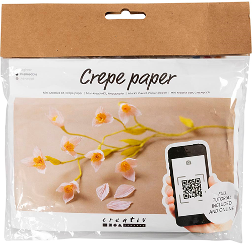 CC Creatieve Mini Hobbyset Crêpepapier Bloemen Kersentak