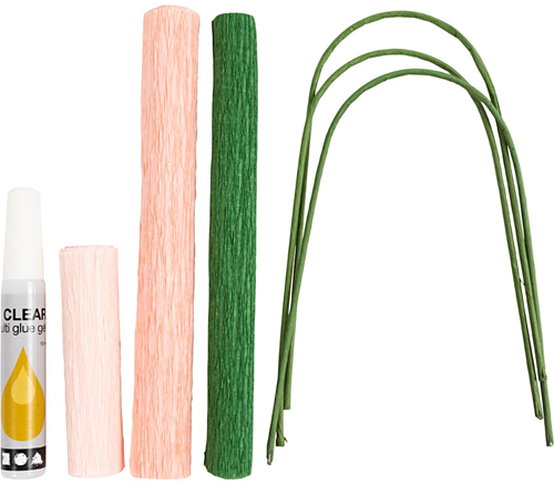 CC Mini Craft Kit Crepe Paper, Carnations, Crêpe ratio: 180%, 105 g, 1 pack-2