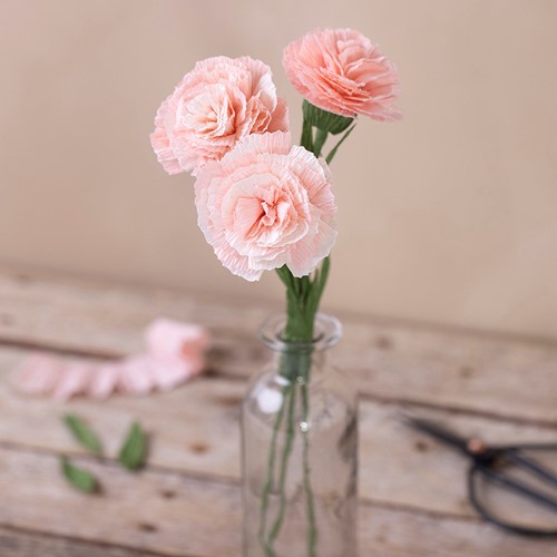 CC Mini Craft Kit Crepe Paper, Carnations, Crêpe ratio: 180%, 105 g, 1 pack-3