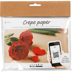CC Mini Craft Kit Crepe Paper, Roses, Crêpe ratio: 180%, 105 g, 1 pack