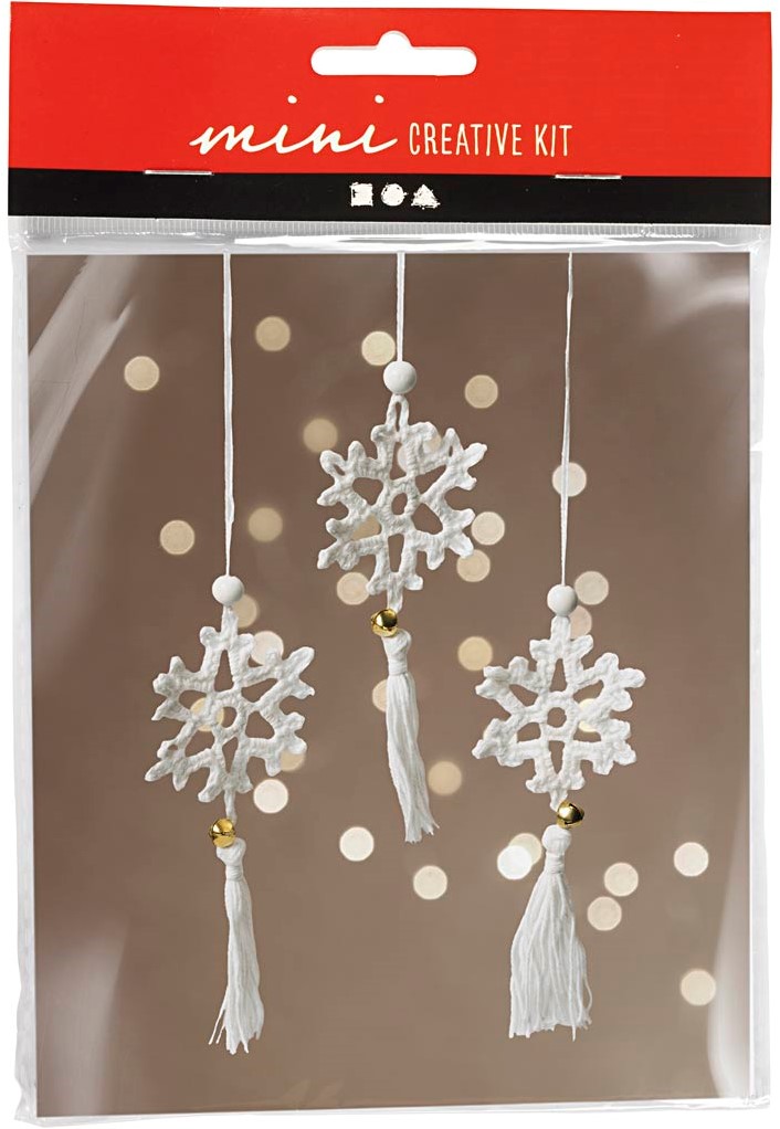 CC Mini Craft Kit Crochet , white, Snowflakes, 1 pack iHobby