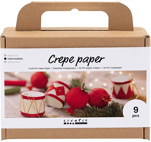 CC Mini Creatieve Box Kerstornamenten Crêpepapier