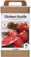 CC Hobbyset  8 Kerstballen Marmeren