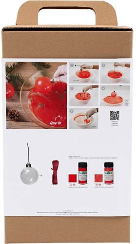 CC Hobbyset  8 Kerstballen Marmeren-3