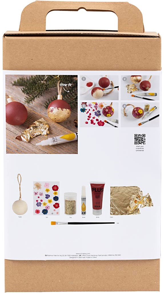 Creativ Craft Kit: Decoupage & Dried Flowers Baubles Creativ Craft Kit: Decoupage & Dried Flowers Baubles