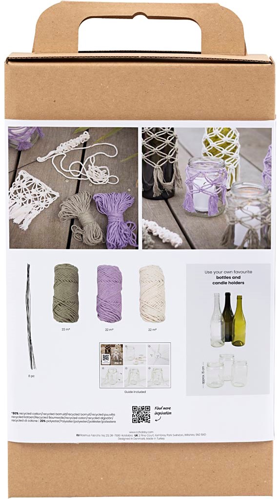 Creativ Mini-knutselset macramé, sleutelhanger, 1 verpakking