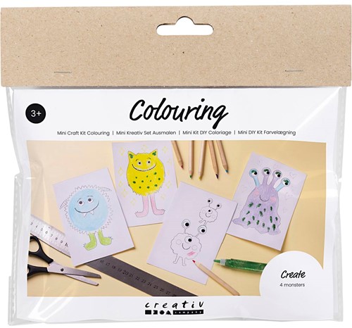 CC Mini Craft Kit Colouring, Monster, 1 pack