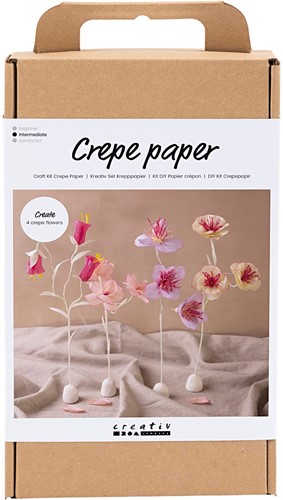 CC Craft Kit Crepe Paper, pastel colours, Flower, 1 pack