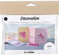 CC Mini Craft Kit Decoration, pastel yellow, pastel lilac, pastel pink, Cakes, 1 pack