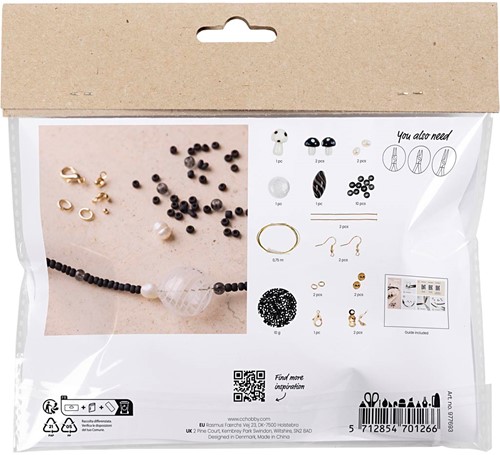 CC Mini Hobbyset Sieraden Zwarte Harmonie Stoere Halsketting-2