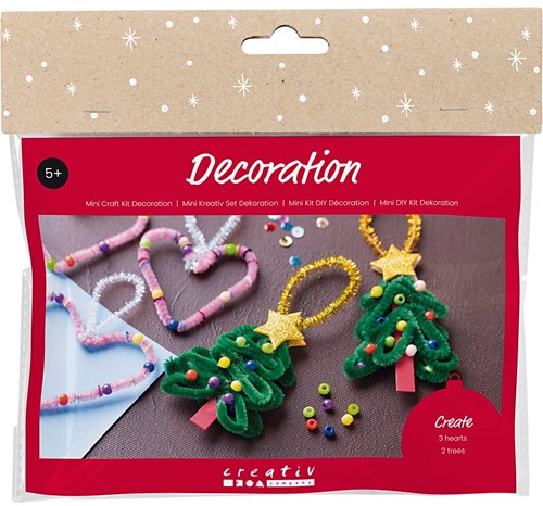 CC Mini Hobbyset Decoratie Hartjes en Kerstbomen