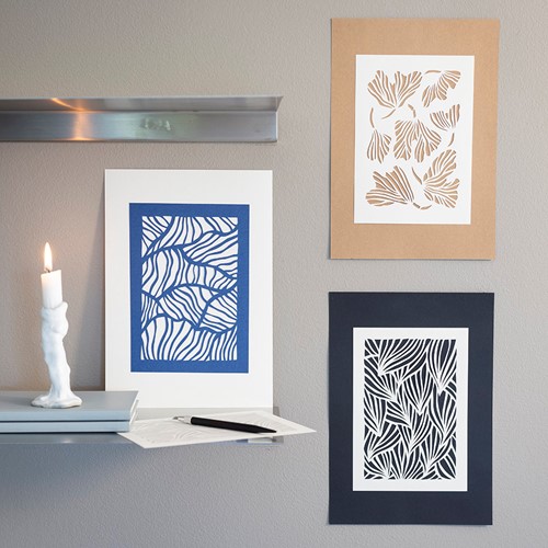 CC Hobbyset Papierkunst - Papiersnijden - Off white - Blauw - Zwart-2
