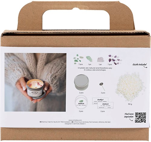 CC Mini Hobbyset Candle Casting Sojakerze mit Kristallen-3