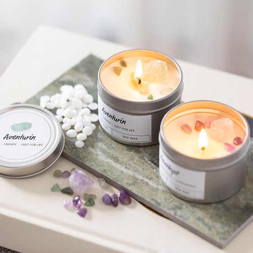 CC Mini Hobbyset Candle Casting Sojakerze mit Kristallen-2