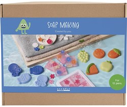 CC Gruppen-Seifenherstellungsset Blau, Grün, Rosa und Orange