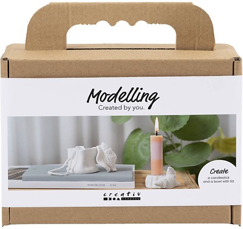 CC Mini Hobbyset Kandelaar met Schelpen Boetseren Off-White