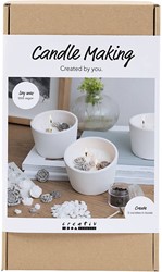 CC Kerzen-Bastelset Rosa, Beige, Weiß und Creme