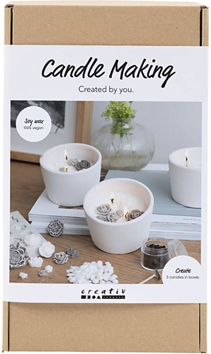 CC Hobbyset Kaarsen Maken Roos, Beige, Wit en Créme