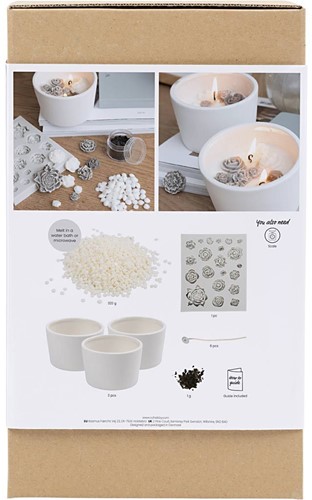 CC Hobbyset Kaarsen Maken Roos, Beige, Wit en Créme-3